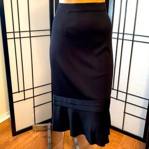Exclusively MISOOK black skirt with ruffled hemline S like new!